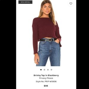 NWT Privacy Please Brinley Top In Blackberry small